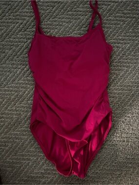 Anne Cole Fuchsia One-Piece Swimsuit with Thin Straps